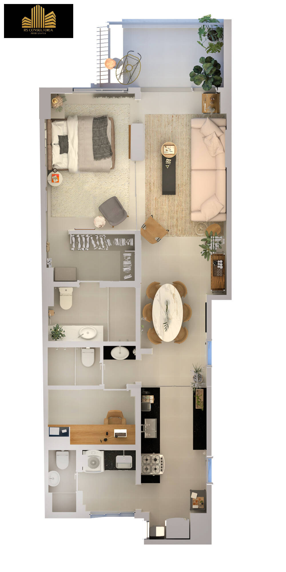 Apartamento à venda com 1 quarto, 81m² - Foto 8